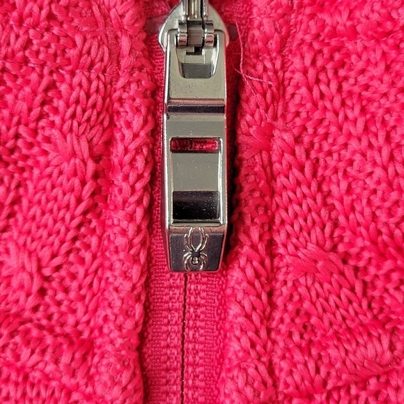 Spyder Core Sweater Jacket Size XS Full Front Zip Pockets Fleece Lined Dark Pink - Picture 5 of 14